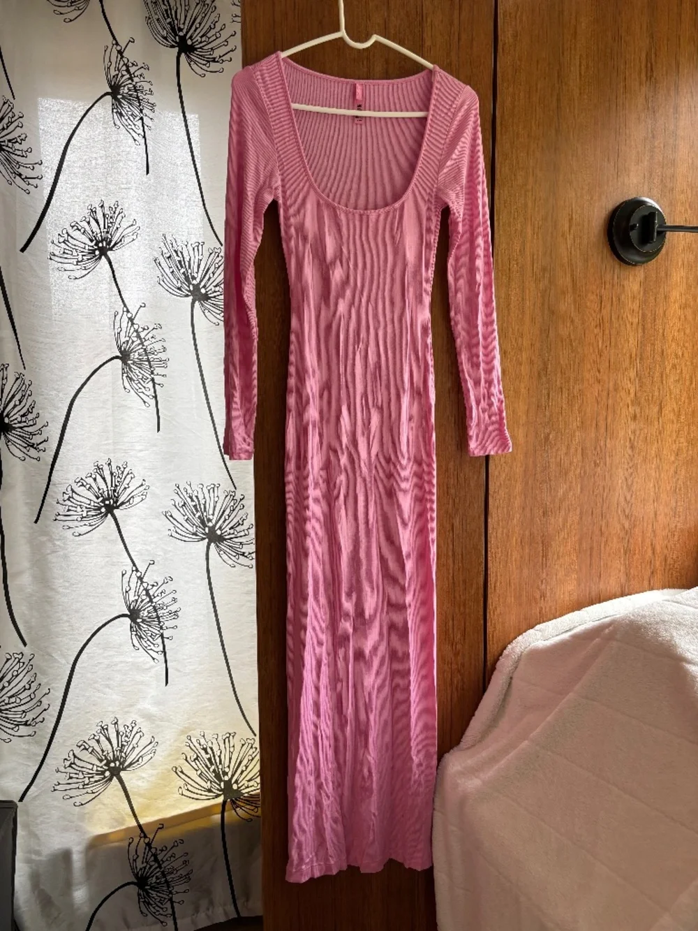 pink skims dress Maxi The internets favorite drapey dress that just keeps giving SKIMS | Dresses | Skims